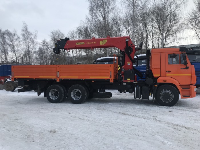 Автомобиль бортовой камаз 65115  с КМУ PALFINGER INMAN IT 180, 6х4