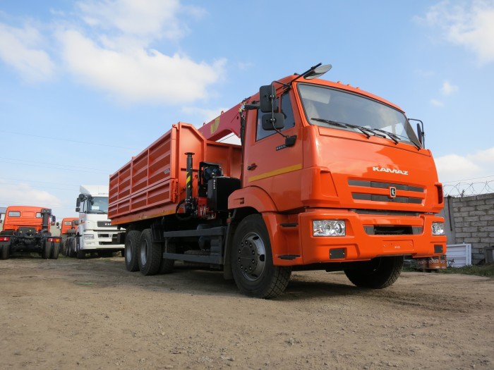 Автомобиль самосвал камаз 65115 с КМУ INMAN IT 150, 6х4