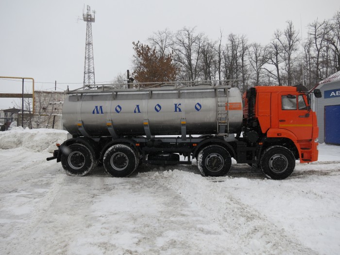 Автоцистерна Камаз 65201 АЦПТ 14м3 для перевозки питьевой воды (молока) КамАЗ 400 л.с., 8х4,КПП ZF16