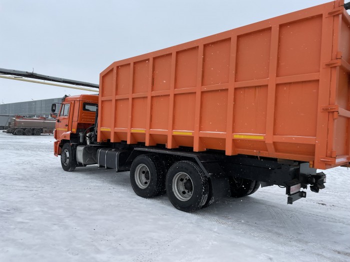 Самосвал (ломовоз) КамАЗ 65115 с КМУ VPL 100-76 (за кабиной) (6х4)