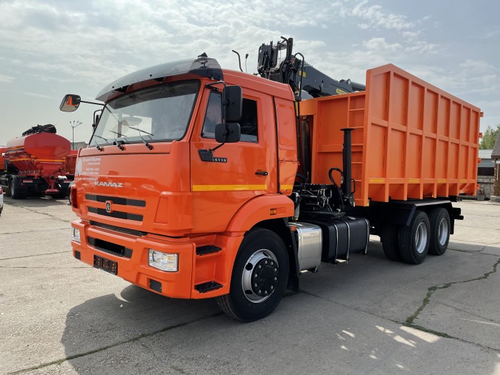 Автомобиль металловоз   29м3 Камаз 65115  с ГМ  Велмаш VM10L74M (за кабиной) (6х4)