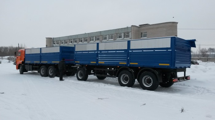 88 БМ-01 30М3 Прицеп бортовой  зерновозный (30м3) синий