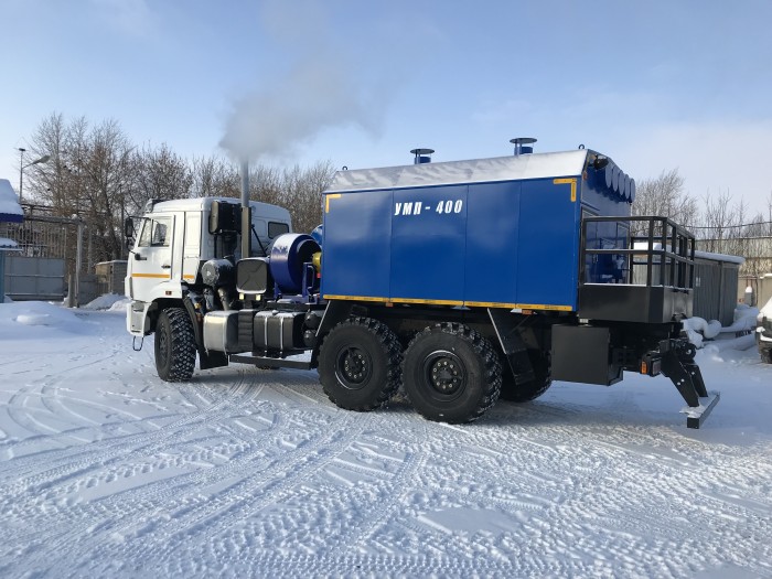 Универсальный мобильный подогреватель УМП 400  на шасси КамАЗ 43118,  колесная формула 6х6, Евро  5