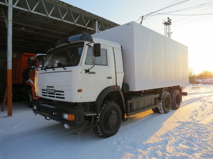 Изотермический каркасный фургон на шасси КамАЗ 65115, (6х4)