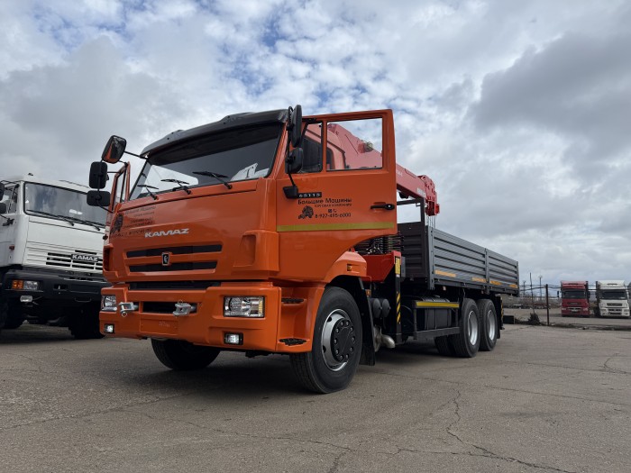 Автомобиль бортовой КАМАЗ-65115 с КМУ  KANGLIM KS 1256, 6х4