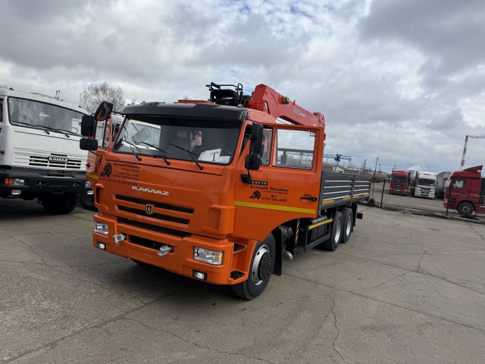 Автомобиль бортовой КАМАЗ-65115 с КМУ  KANGLIM KS 1256, 6х4