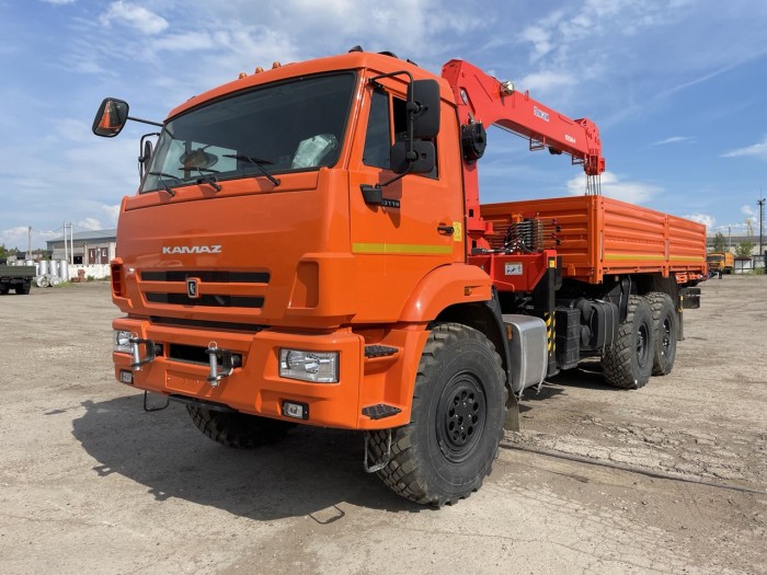 Автомобиль  бортовой КАМАЗ 43118 (6х6) с КМУ Kanglim KS 1256