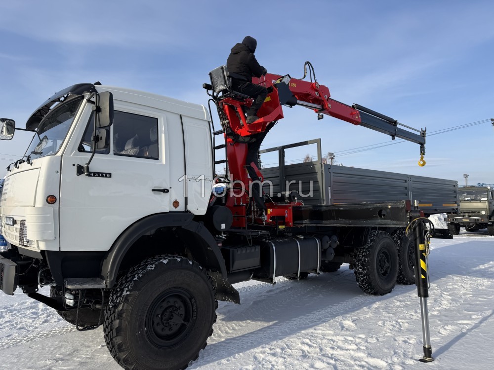 Бортовой КАМАЗ 43118 (6х6) ЕВРО 2 с КМУ ИНМАН ИМ-180